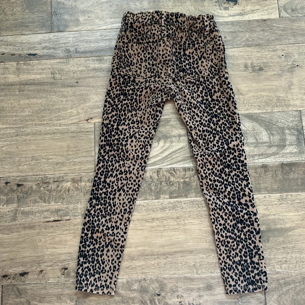 Old Navy Girls Jeggings Leopard Print and Dark Denim Skinny Jeans 7